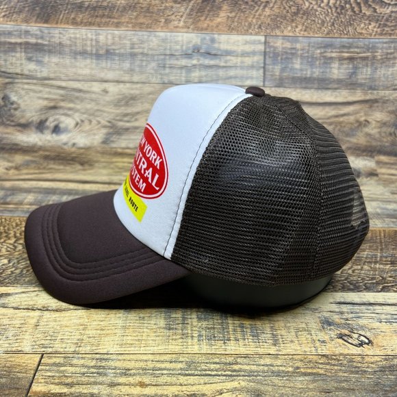 Defunct New York Central Railroad Mens Trucker Hat Brown Snapback Baseball Cap - Picture 4 of 8